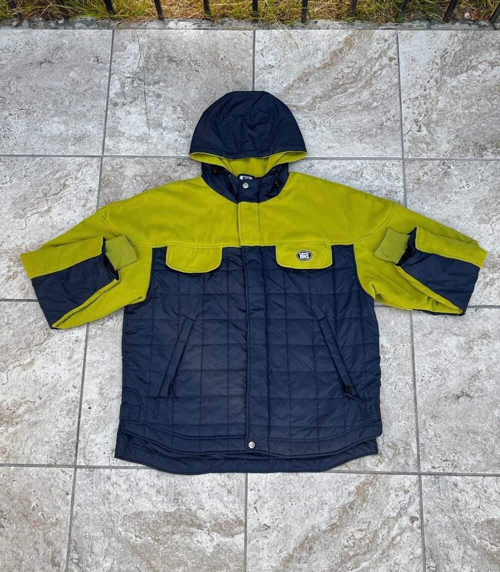 Vans Vintage Two-Tone Fleece and Quilted Puffer Hooded Jacket